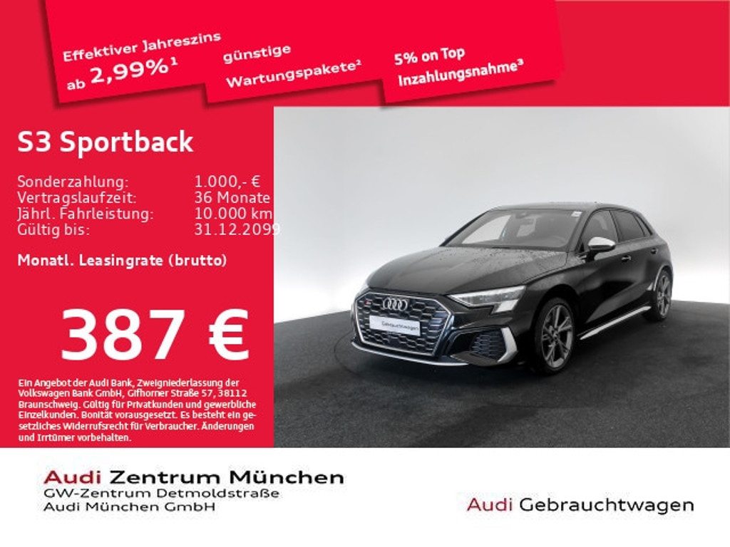 Audi S3 Sportback Quattro S-Tronic