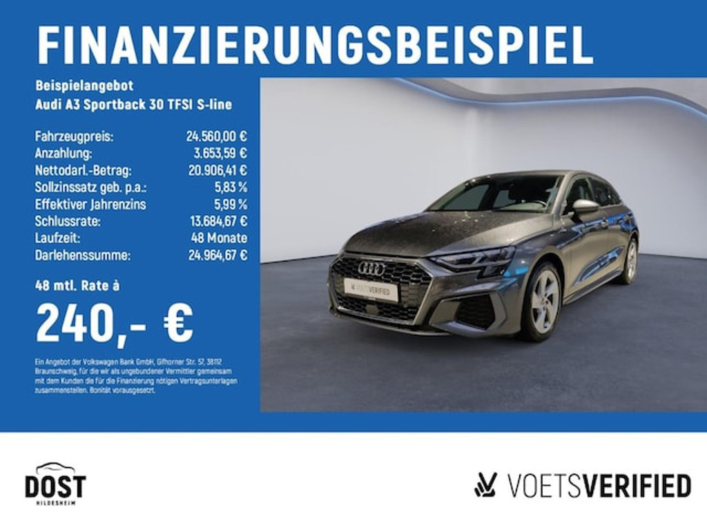 Audi A3 Sportback S-Line 30 TFSI