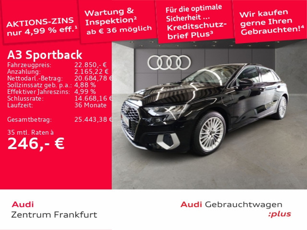 Audi A3 Sportback S-Tronic Hybride 40 TFSI