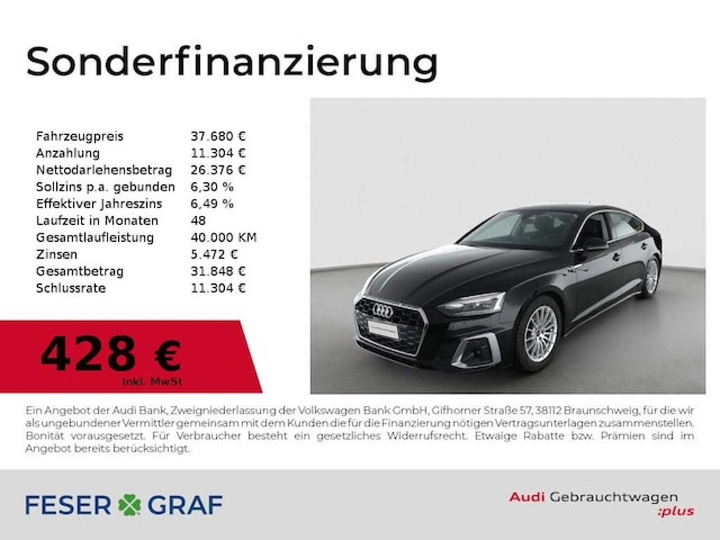Audi A5 Sportback S-Line S-Tronic 35 TFSI