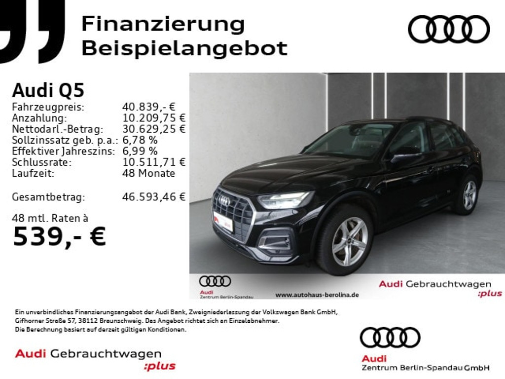 Audi Q5 Quattro S-Tronic 40 TDI