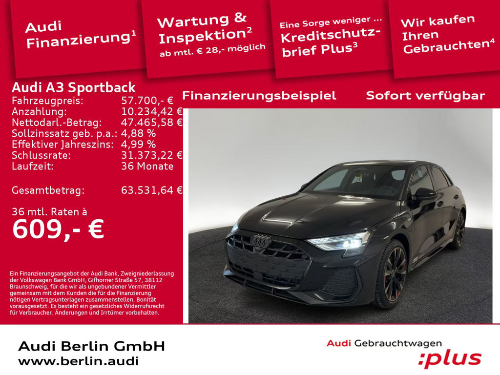 Audi A3 Sportback Sedan S-Line S-Tronic Hybride