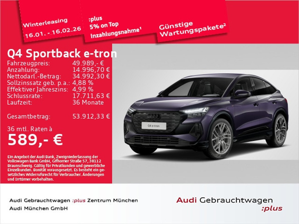 Audi Q4 e-tron Sportback Quattro