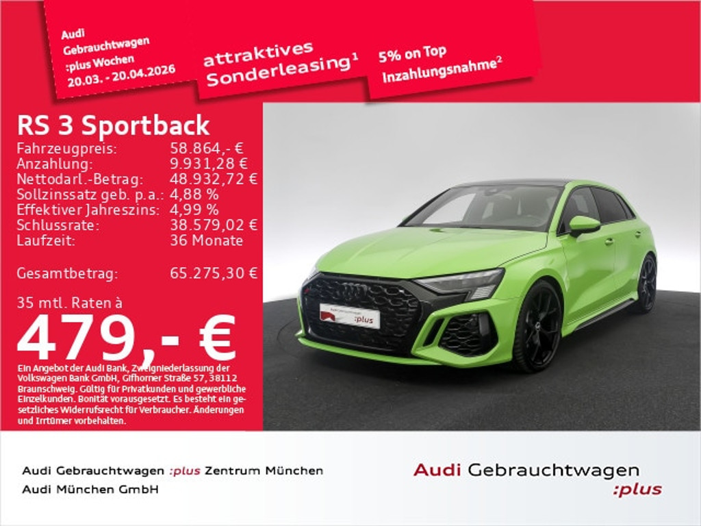 Audi RS3 Sportback Quattro S-Tronic