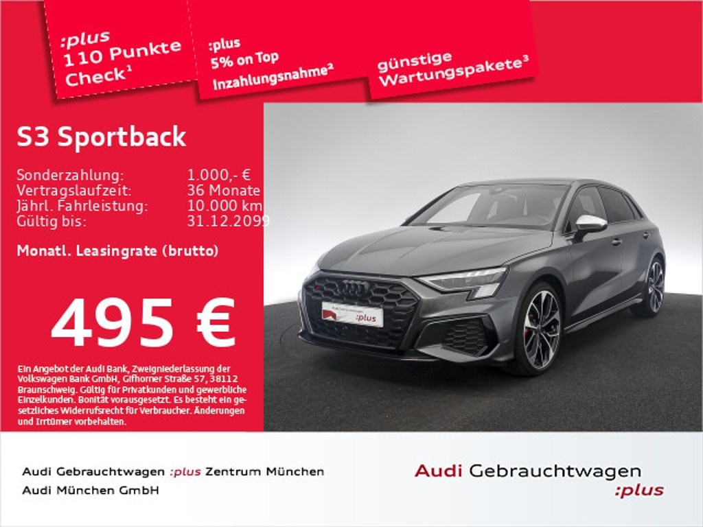 Audi S3 Sportback Quattro S-Tronic