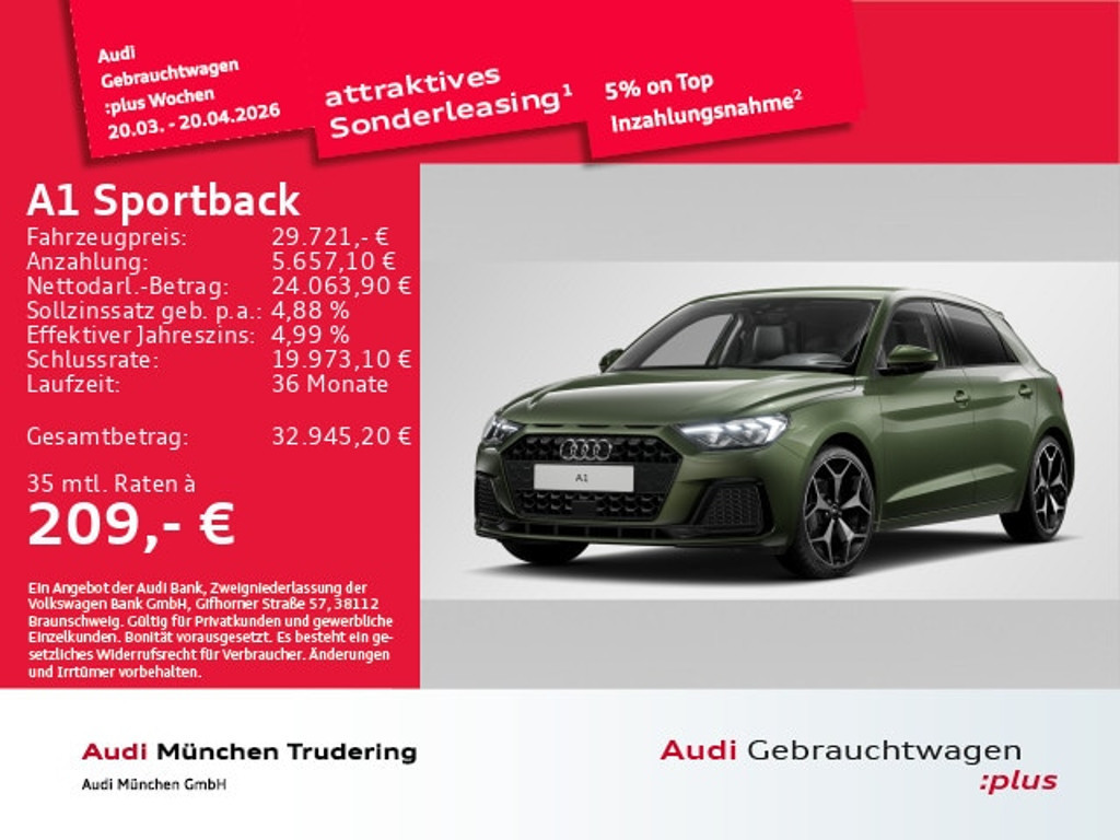 Audi A1 Sportback S-Tronic 30 TFSI