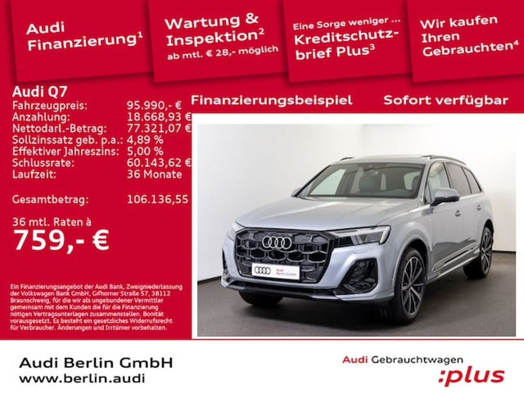Audi Q7 Quattro S-Line 50 TDI
