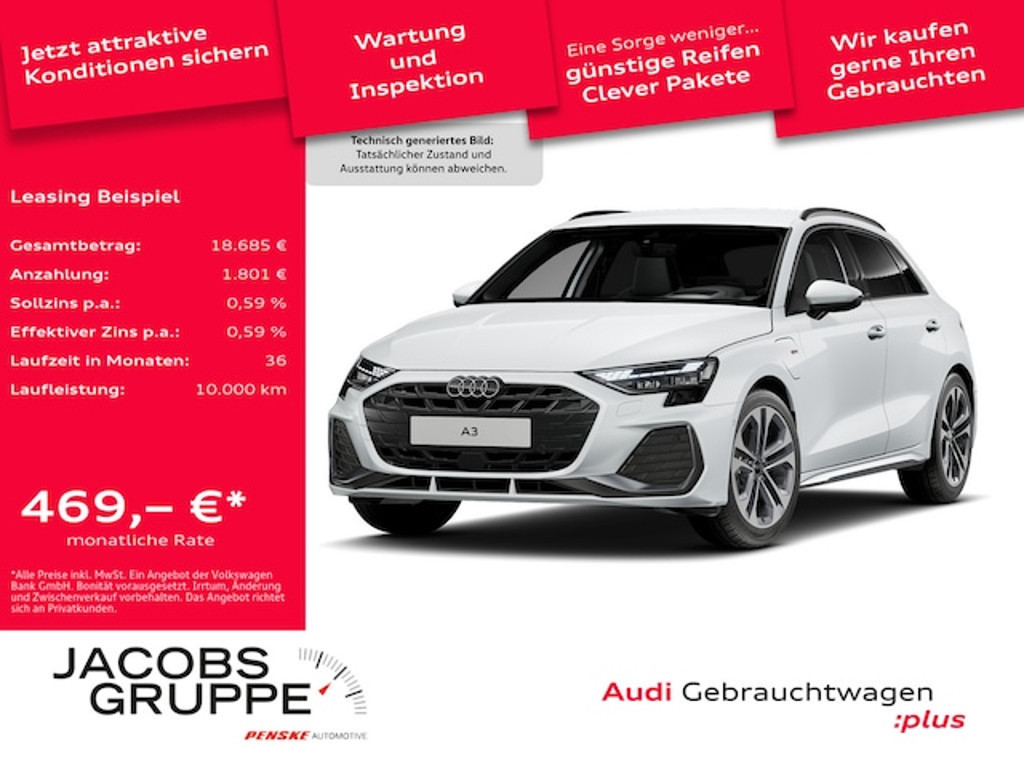 Audi A3 Sportback S-Line S-Tronic Hybride 40 TFSI