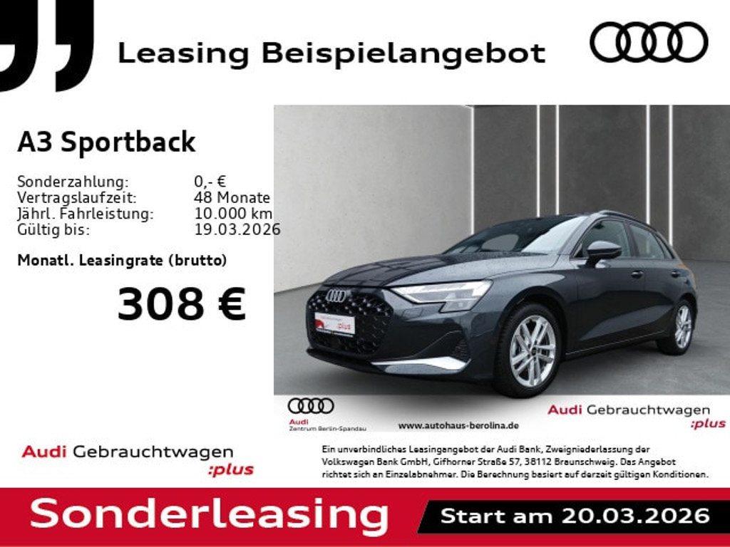 Audi A3 Sportback S-Tronic 35 TDI