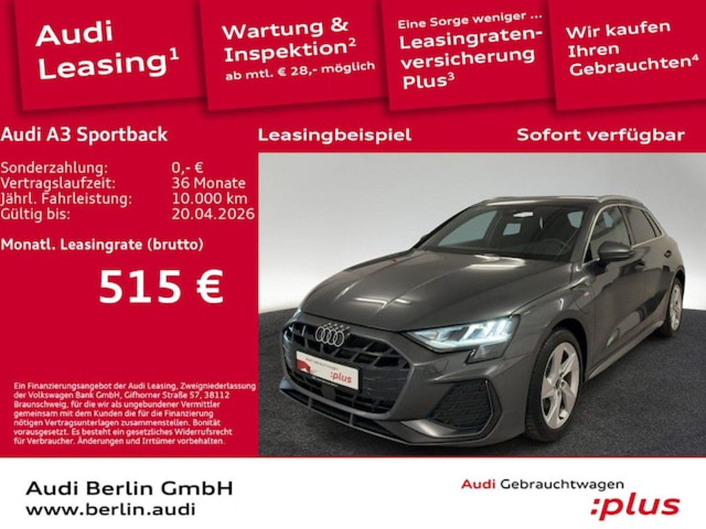Audi A3 Sportback S-Line S-Tronic Hybride 40 TFSI