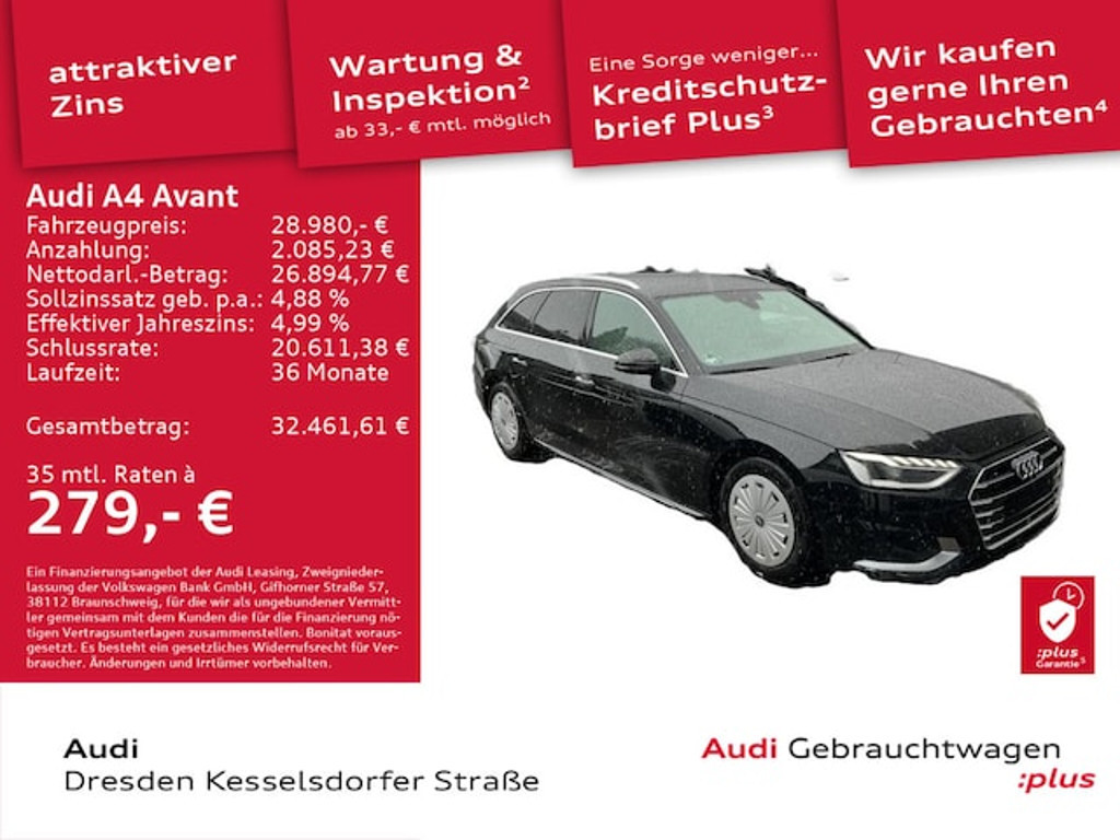 Audi A4 Avant S-Tronic 40 TFSI