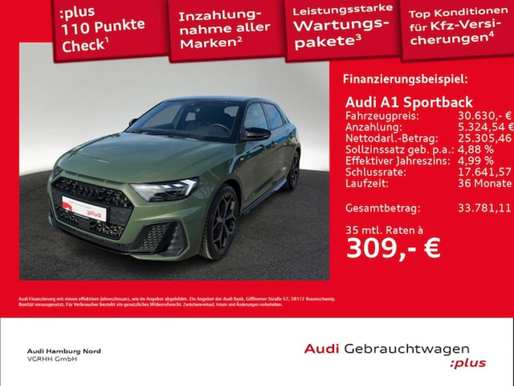 Audi A1 Sportback S-Line S-Tronic 40 TFSI