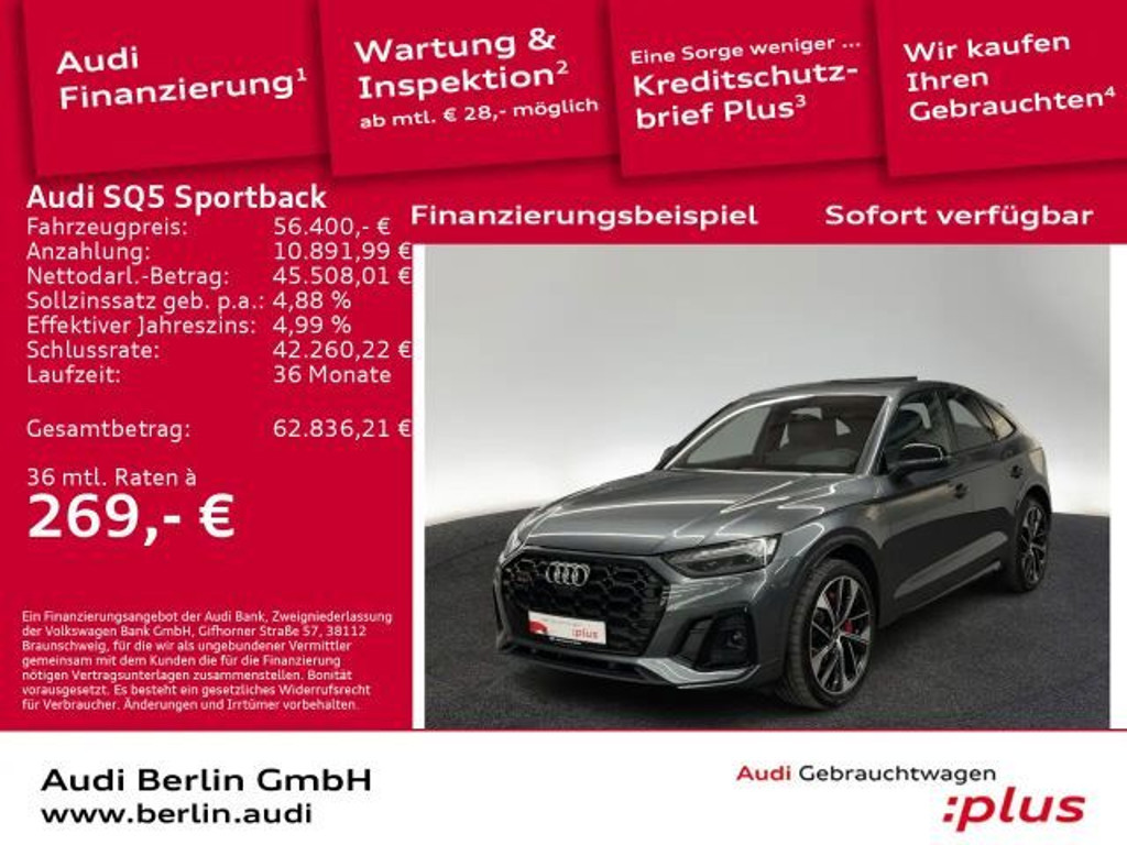 Audi SQ5 TDI tiptr. AHK MATRIX 360°K PANO