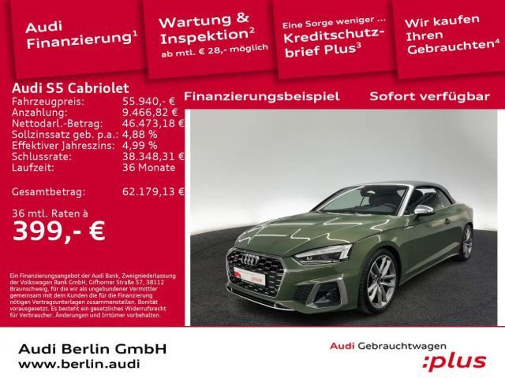 Audi S5 Cabriolet Quattro 3.0 TFSI