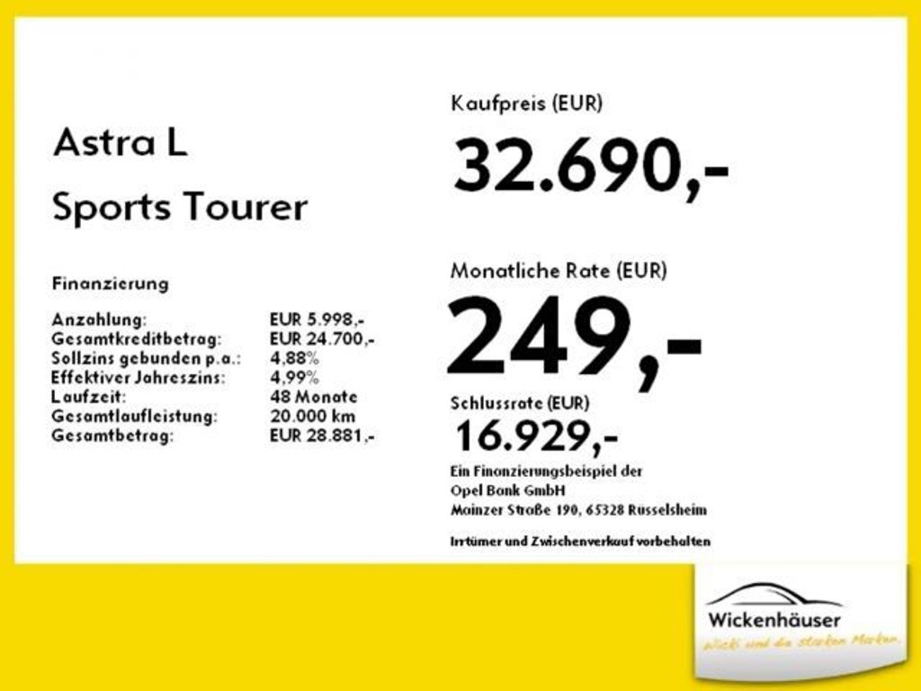 Opel Astra Sports Tourer Grand Sport 1.2 Turbo Turbo GS-Line