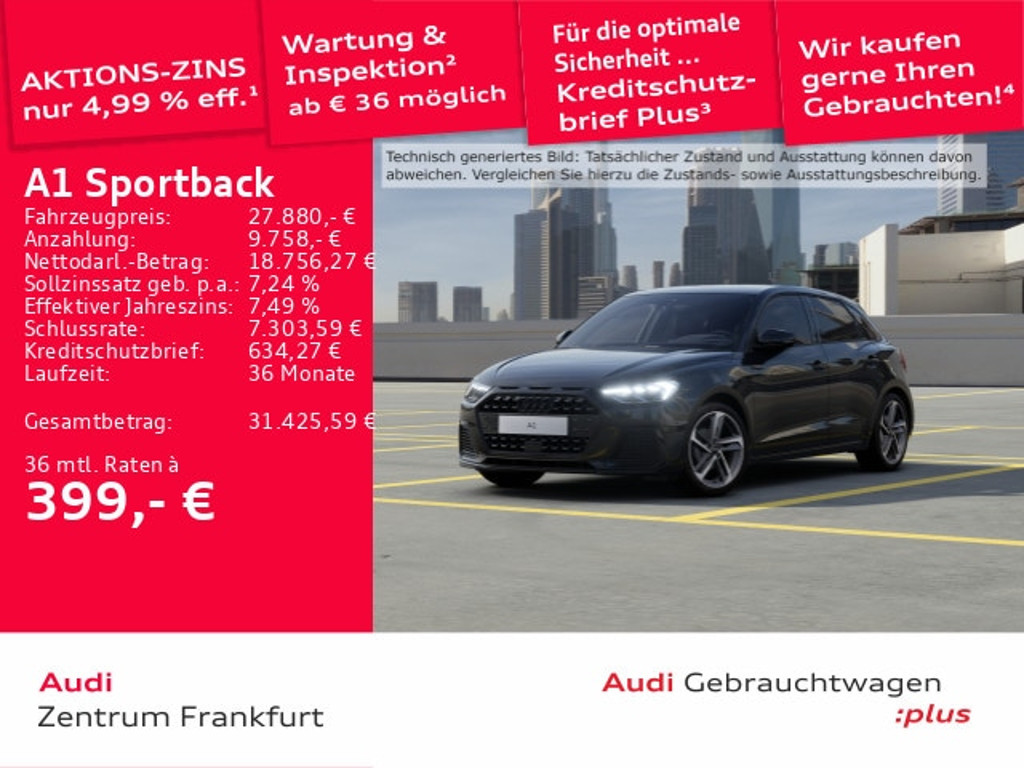 Audi A1 Sportback S-Tronic 25 TFSI