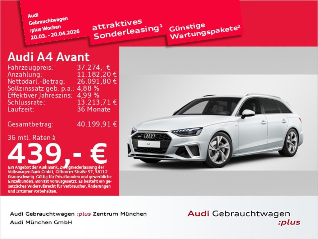 Audi A4 Avant Quattro S-Line S-Tronic 40 TFSI