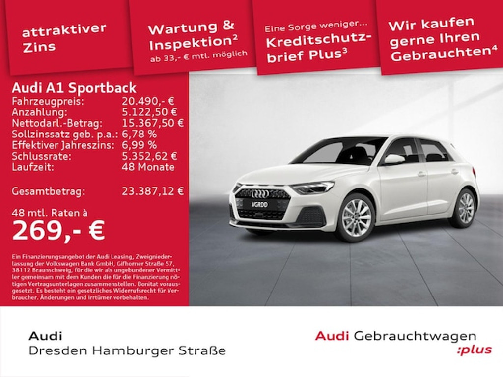 Audi A1 Sportback S-Tronic 25 TFSI