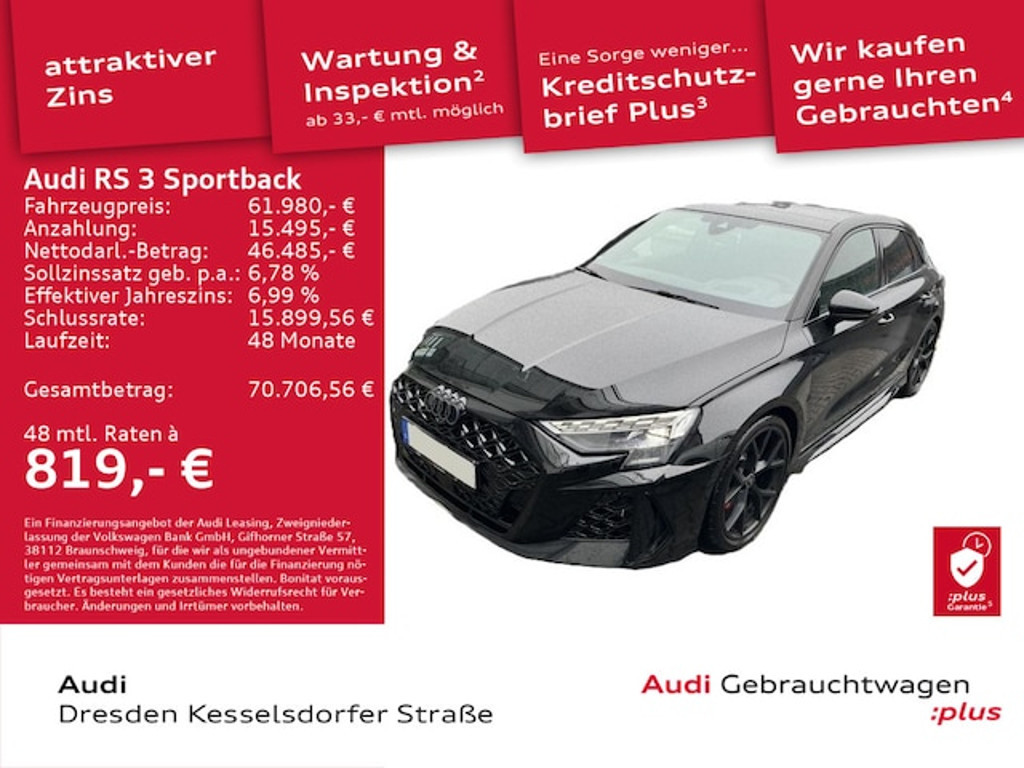 Audi RS3 Sportback Quattro S-Tronic