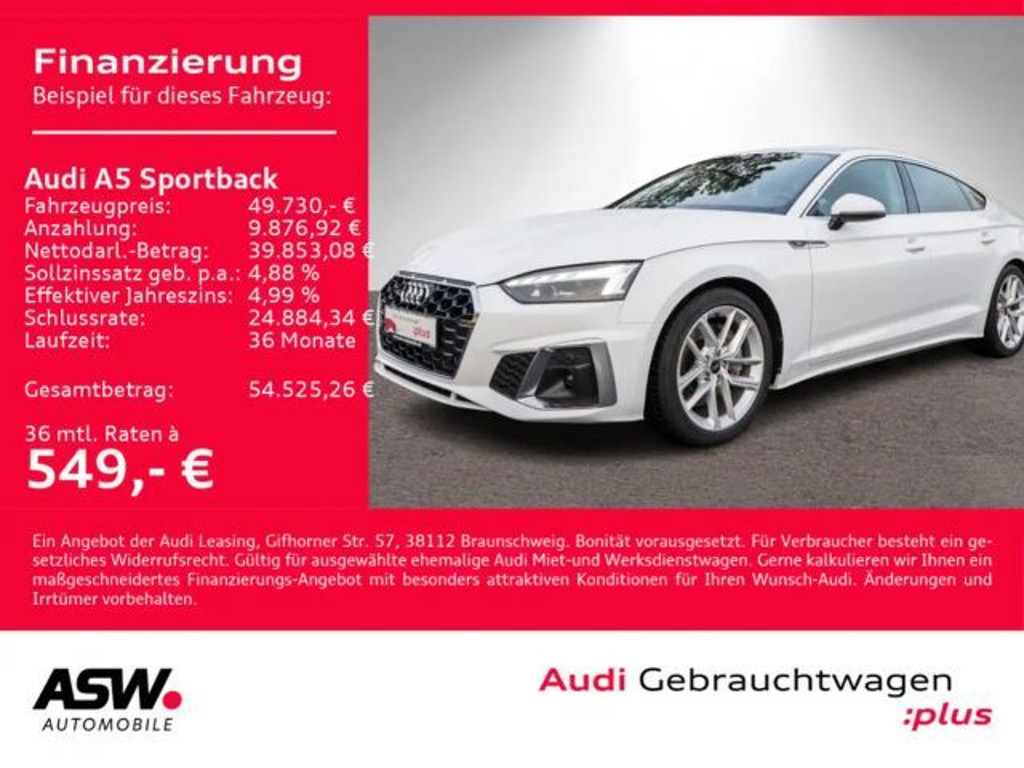 Audi A5 Quattro S-Line 45 TFSI
