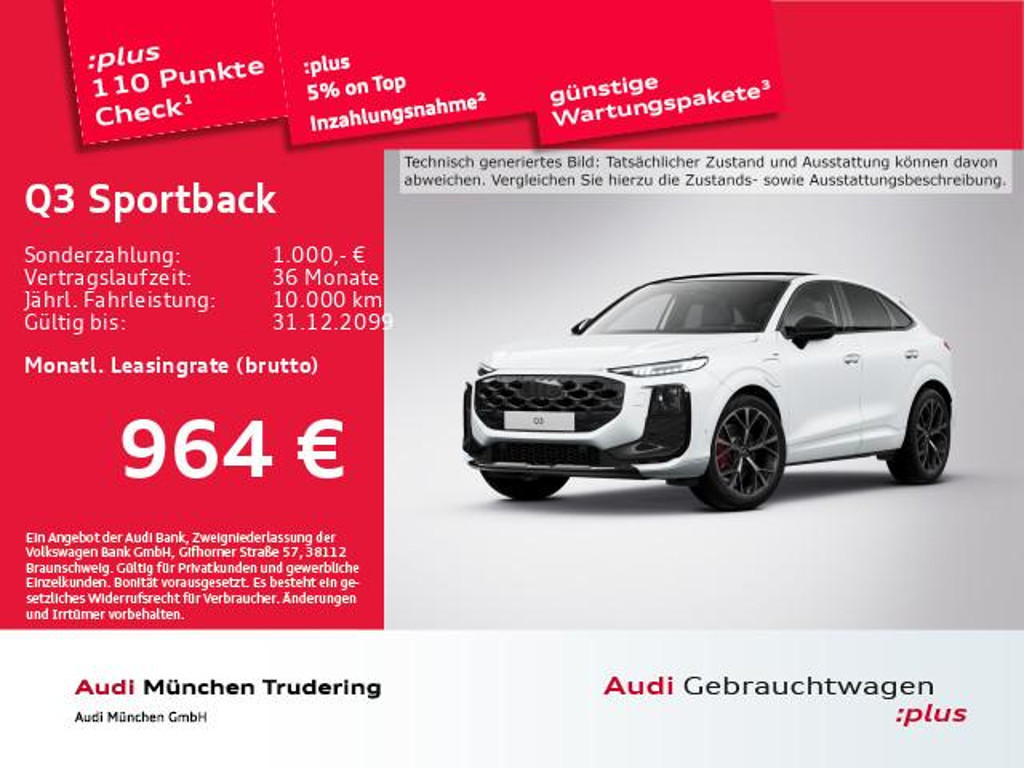 Audi Q3 Sportback S-Tronic Hybride