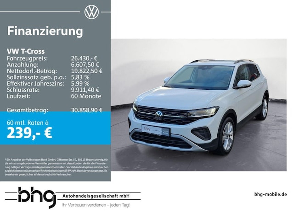 Volkswagen T-Cross DSG Life 1.0 TSI