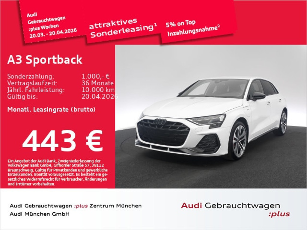 Audi A3 Sportback S-Line S-Tronic Hybride 45 TFSI