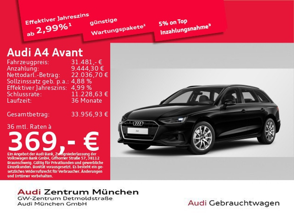 Audi A4 Avant S-Tronic 40 TFSI