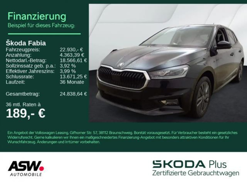 Skoda Fabia 1.0 TSI Tour