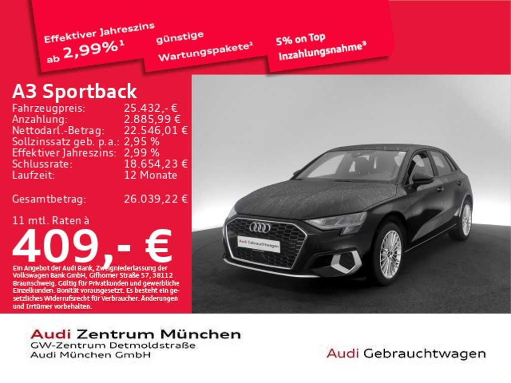 Audi A3 Sportback S-Tronic 30 TFSI