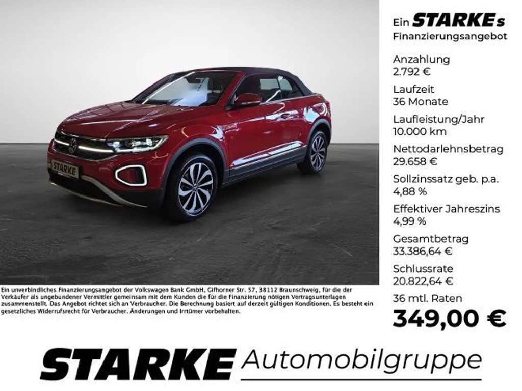 Volkswagen T-Roc DSG Style Cabriolet 1.5 TSI