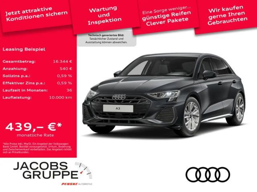 Audi A3 Sportback Sedan S-Line S-Tronic 35 TDI
