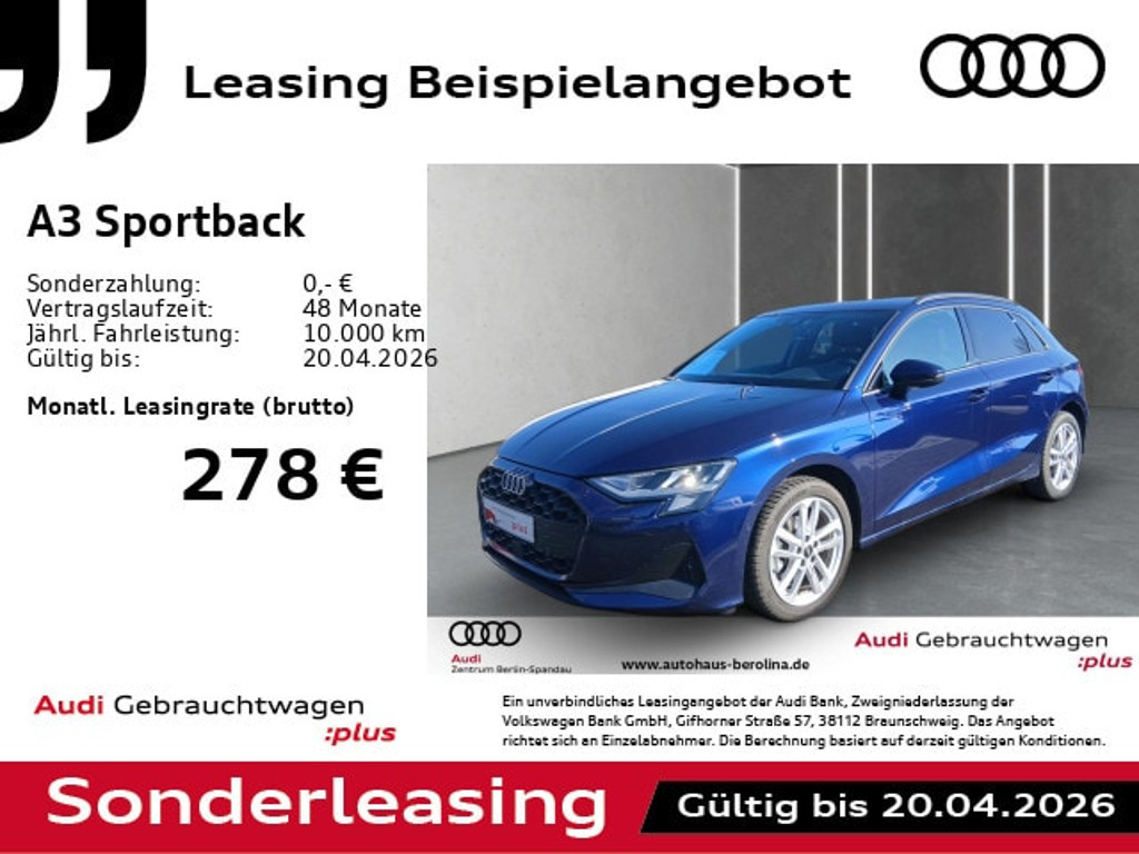 Audi A3 Sportback S-Tronic 30 TFSI