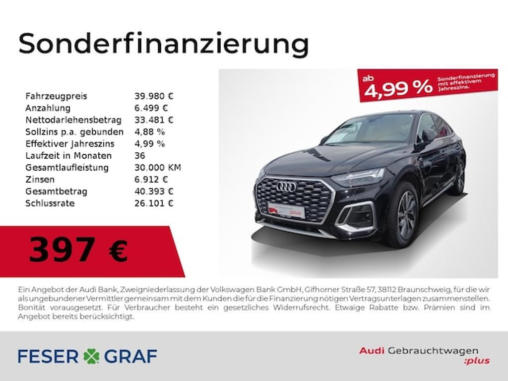 Audi Q5 Sportback Quattro S-Tronic 40 TDI
