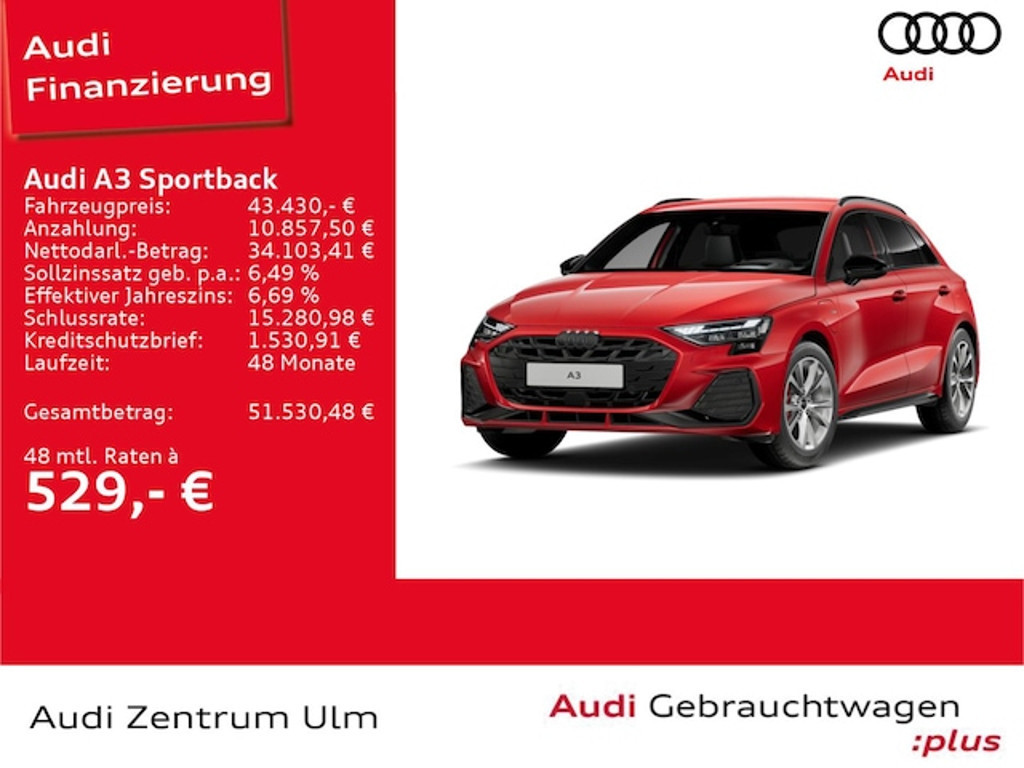 Audi A3 Sportback S-Line S-Tronic Hybride 45 TFSI