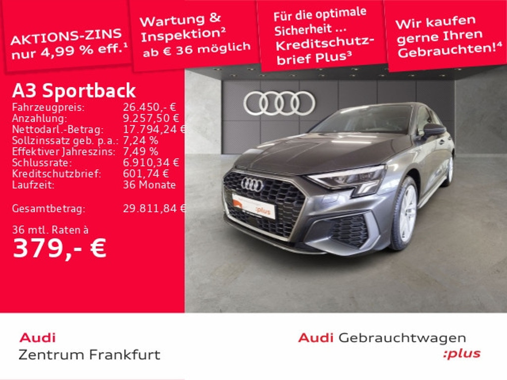 Audi A3 Sportback S-Line S-Tronic Hybride 40 TFSI