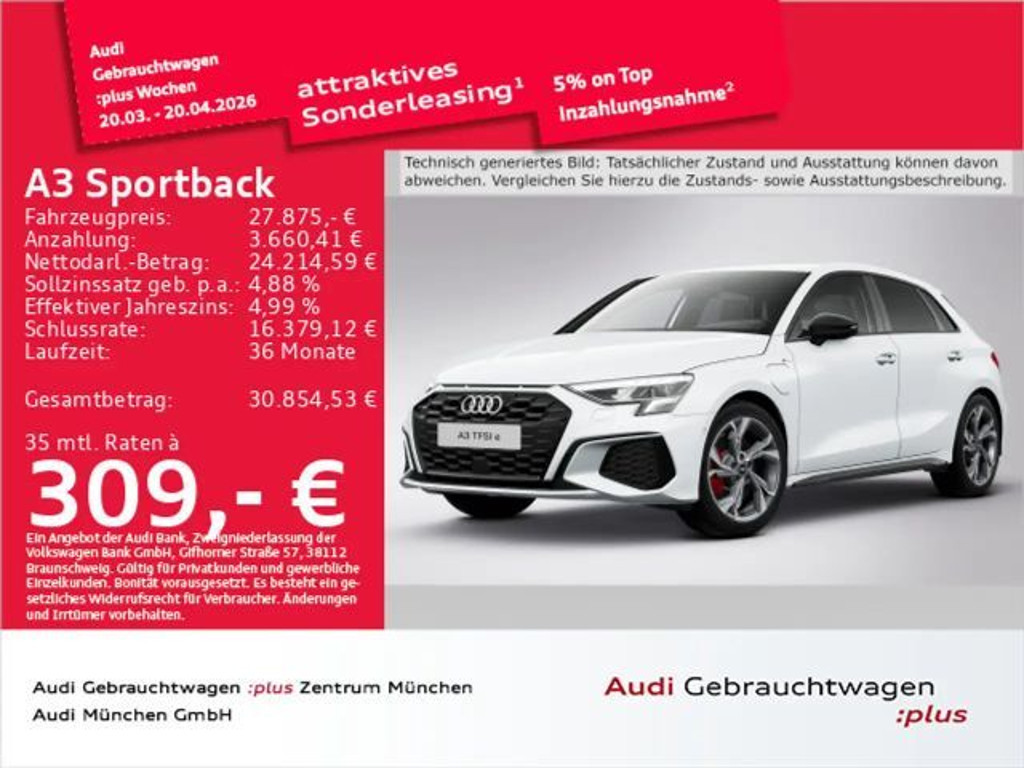 Audi A3 Sedan S-Line S-Tronic Hybride 45 TFSI
