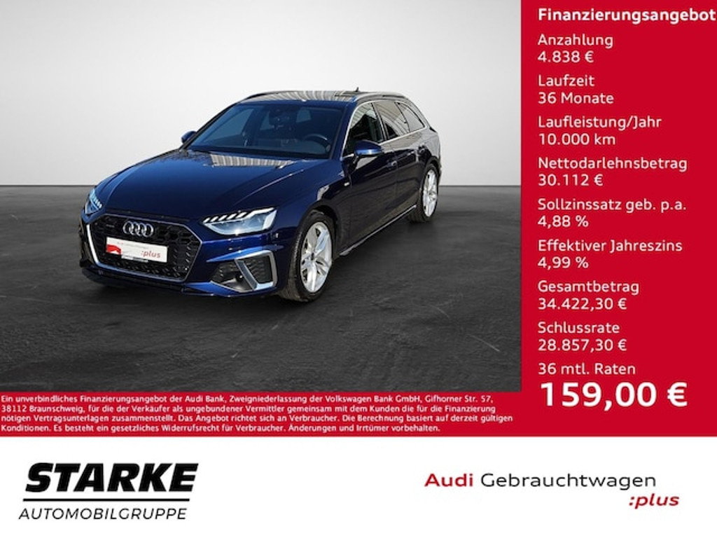 Audi A4 Avant Quattro S-Line S-Tronic 40 TFSI
