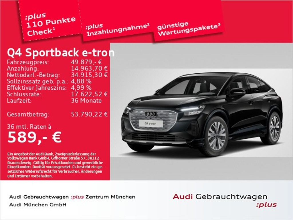 Audi Q4 e-tron Sportback Quattro