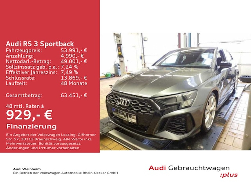 Audi RS3 Sportback Quattro S-Tronic