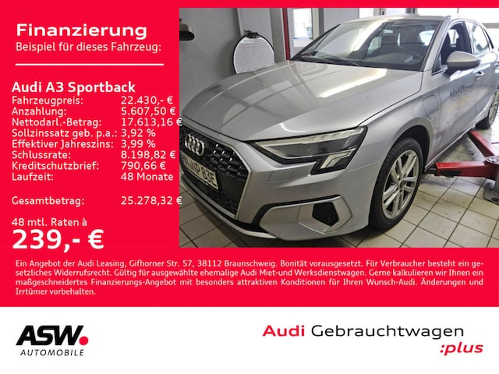 Audi A3 Sportback S-Tronic Hybride 40 TFSI