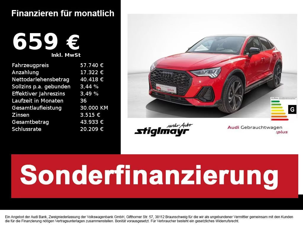 Audi Q3 Sportback Quattro S-Line 45 TFSI