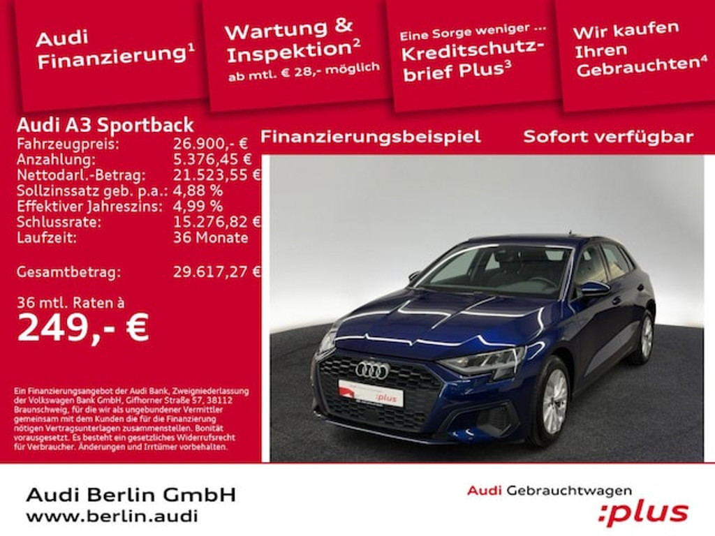Audi A3 Sportback S-Tronic Hybride 40 TFSI