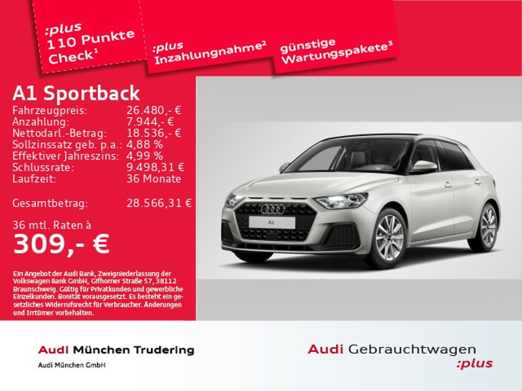 Audi A1 Sportback S-Tronic 30 TFSI