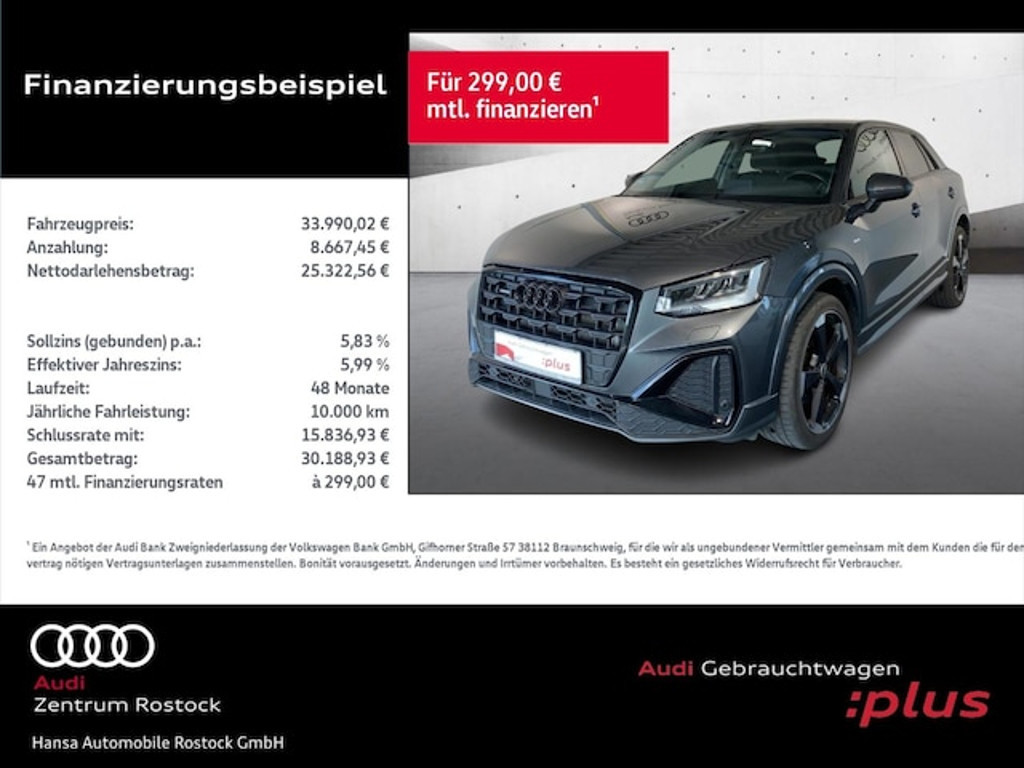Audi Q2 Quattro S-Line S-Tronic 40 TFSI
