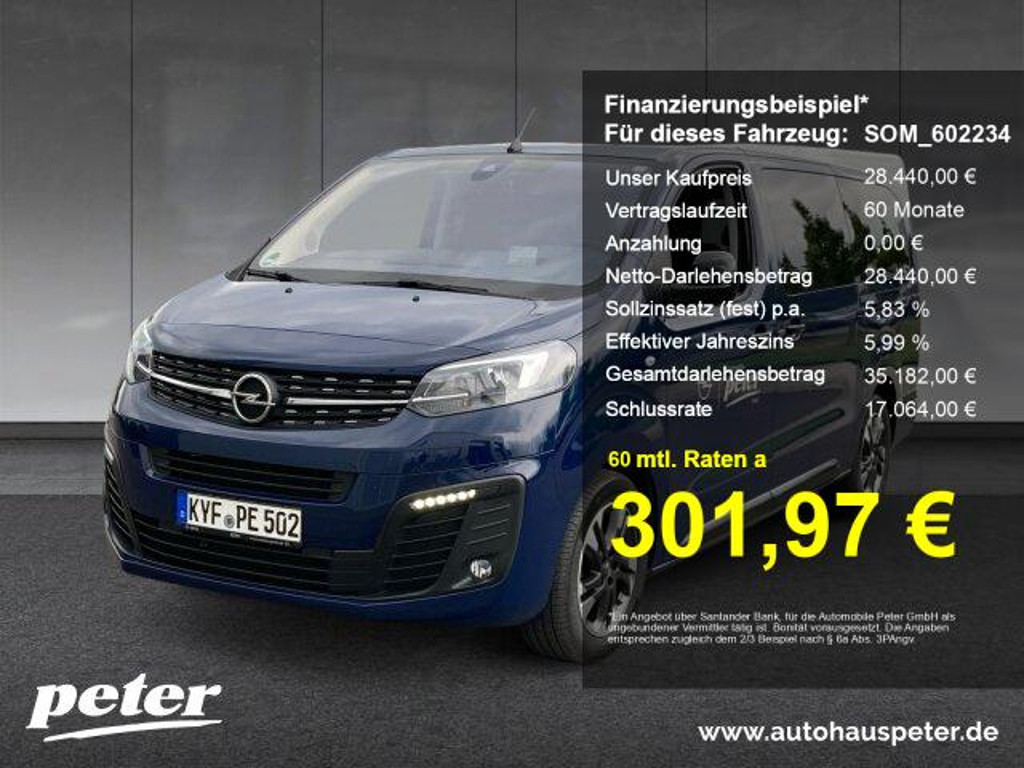 Opel Zafira Life 2.0 L Edition 8-Stz +HUD+EPH+Navi+