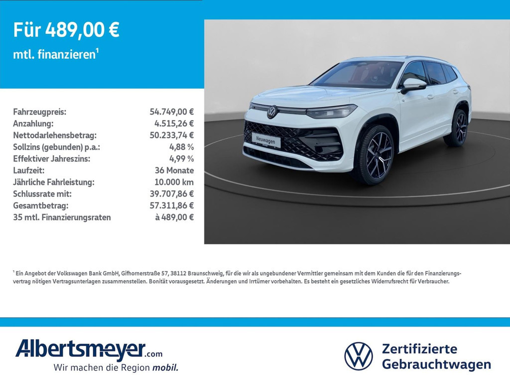 Volkswagen Tayron 4Motion DSG R-Line 2.0 TDI