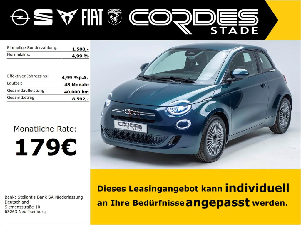 Fiat 500 1.0 Hybrid Apple CarPlay Kollisionswarner PD