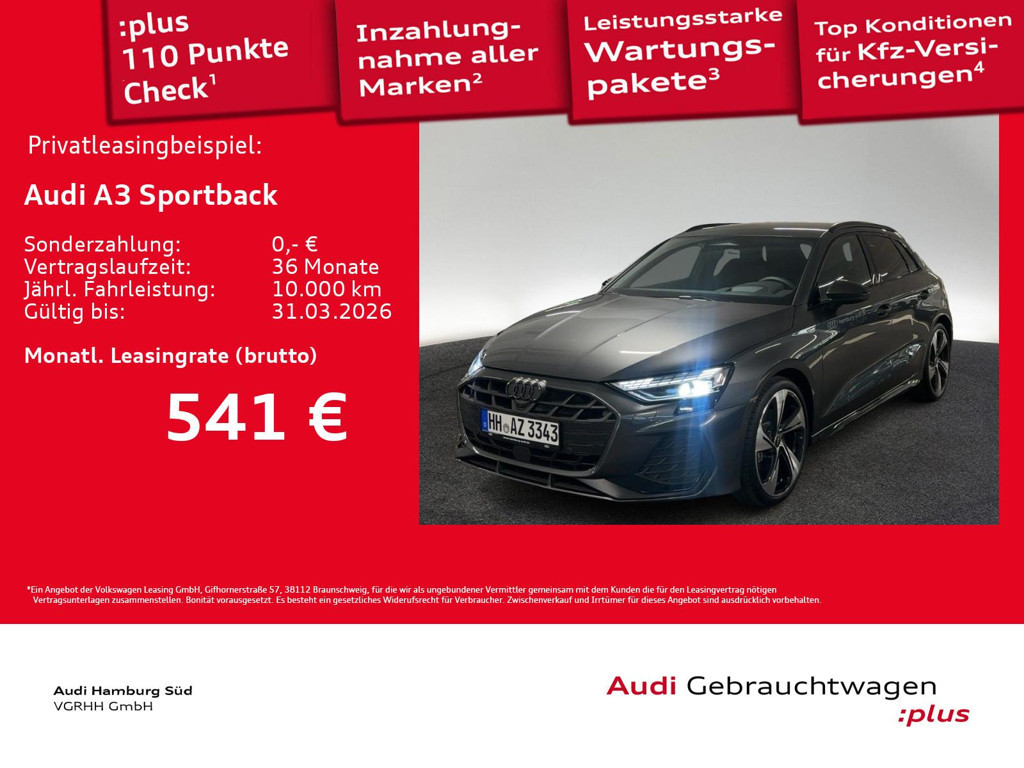 Audi A3 Sportback Sedan S-Tronic 35 TFSI