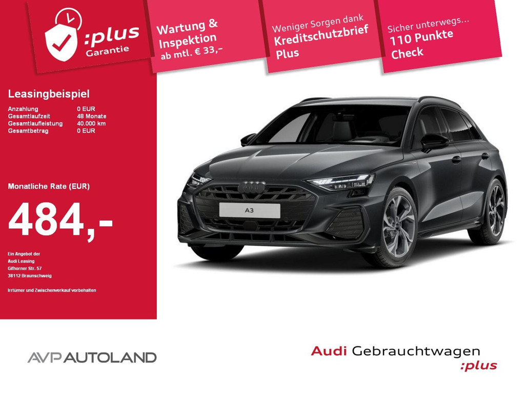 Audi A3 Sportback Sedan S-Line S-Tronic 35 TDI